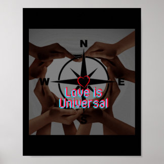 Love Is Universal Sticker  Poster
