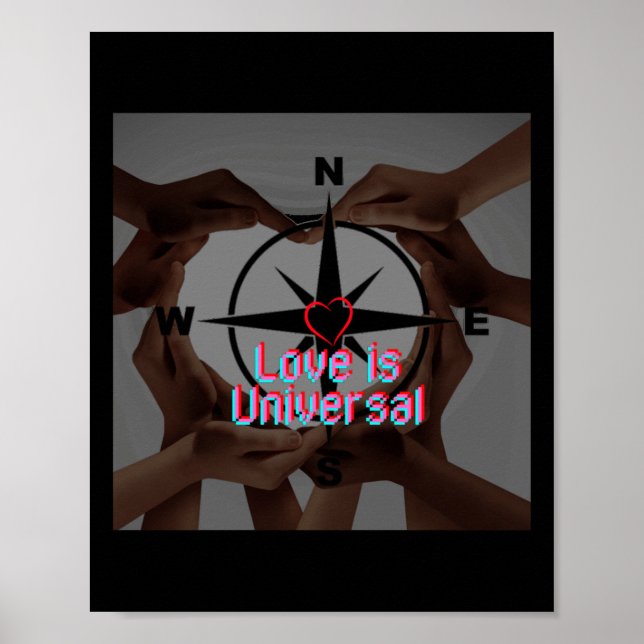 Love Is Universal Sticker  Poster (Front)