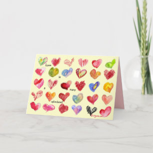 Love is... Valentine Hearts Card