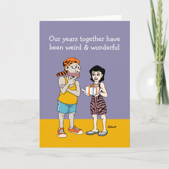 Love is Weird and Wonderful Anniversary Card (Front)
