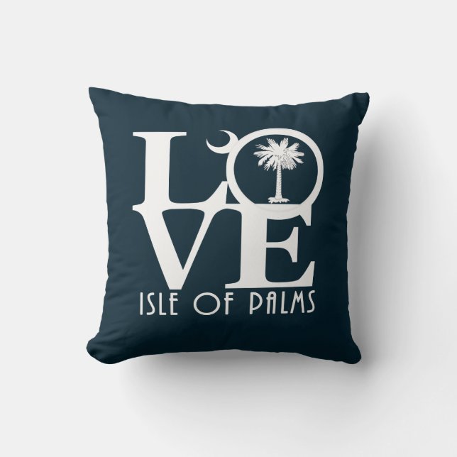 LOVE Isle of Palms South Carolina Cushion (Front)