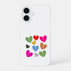 Love Isn’t Always a Fairytale: Vivid Broken Hearts iPhone 16 Case