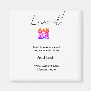 Love it scan QR review social media share photo na Magnet