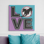 Love Italian Greyhound Silhouette Black Typography Faux Canvas Print<br><div class="desc">Simple minimalist LOVE word with elegant Italian Greyhound silhouette in black on purple and teal blue background. Cool and cute gift for iggy lovers :) 🔹 You can customize it - edit/remove background, rotate/resize image, add text/images and more! 🔹🔹🔹 Send me a photo of your purchase or just share it...</div>