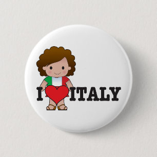 Love Italy 6 Cm Round Badge