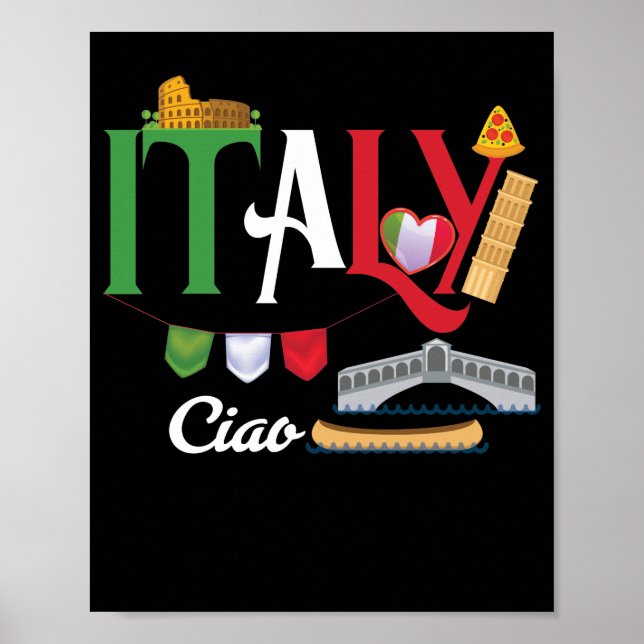 Love Italy and Everything Italian Culture Souvenir Poster (Front)