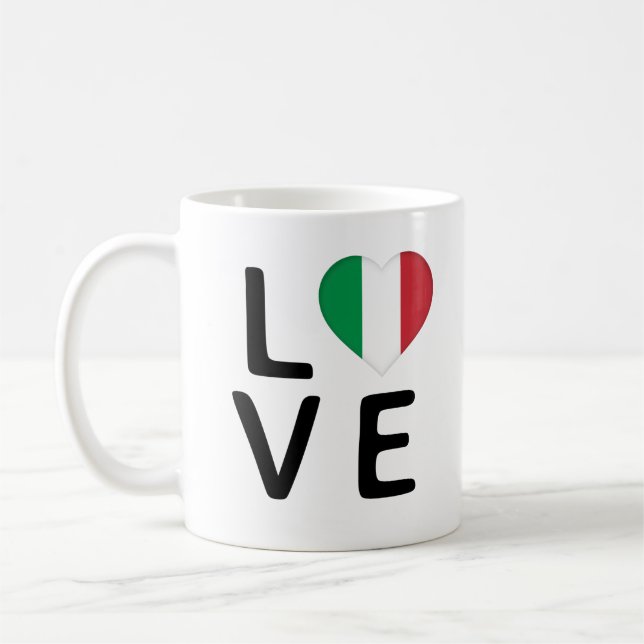 Love - Italy Flag Coffee Mug (Left)