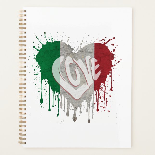 Love Italy Flag Planner (Front)