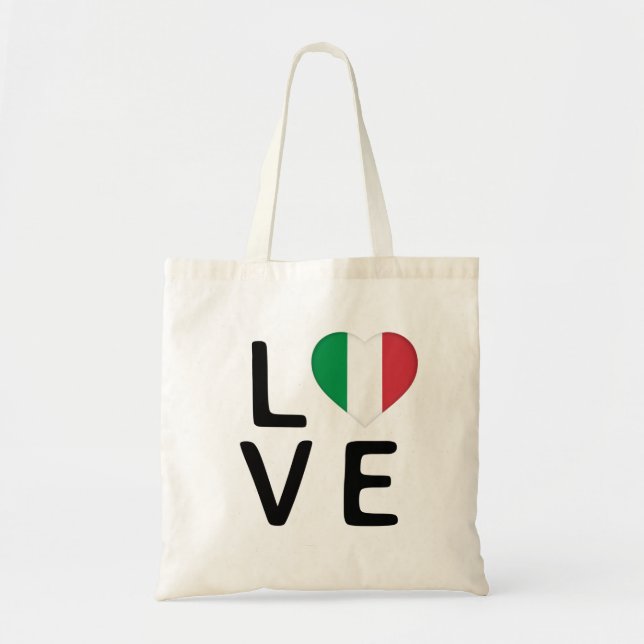 Love - Italy Flag Tote Bag (Front)