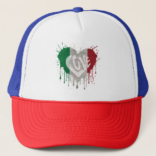 Love Italy Flag Trucker Hat