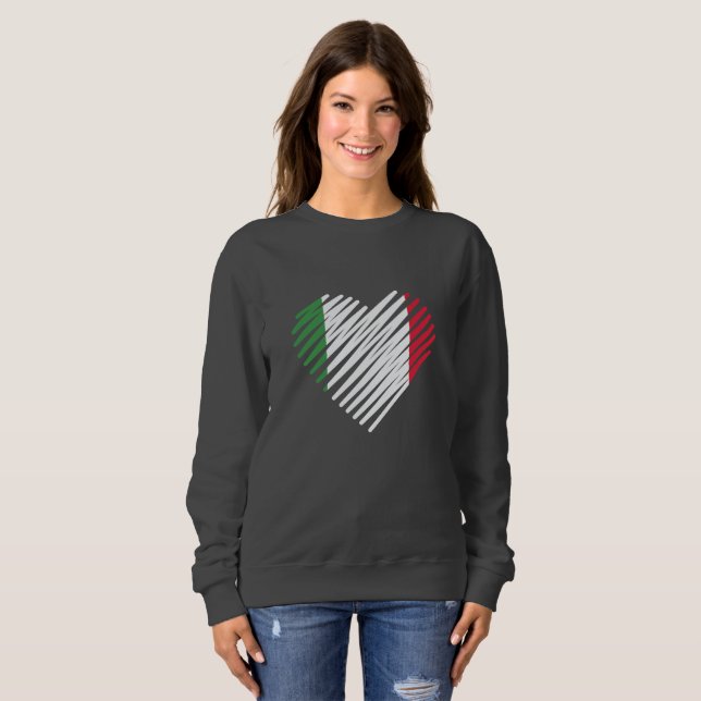 Love Italy Heart Italia Shirt Italian Roots (Front Full)