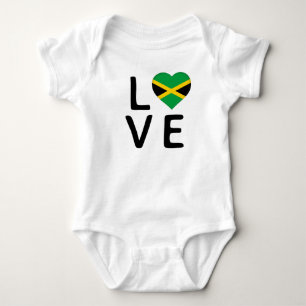 Love - Jamaica Flag Baby Bodysuit