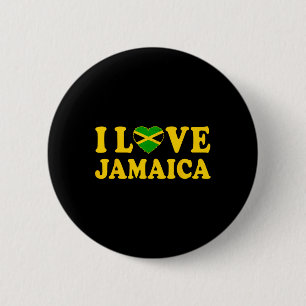 Love Jamaica Heart Proud Jamaican Jamaica Independ 6 Cm Round Badge