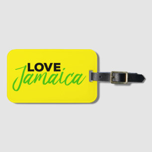 Love Jamaica Jamaican Flag Colours Luggage Tag
