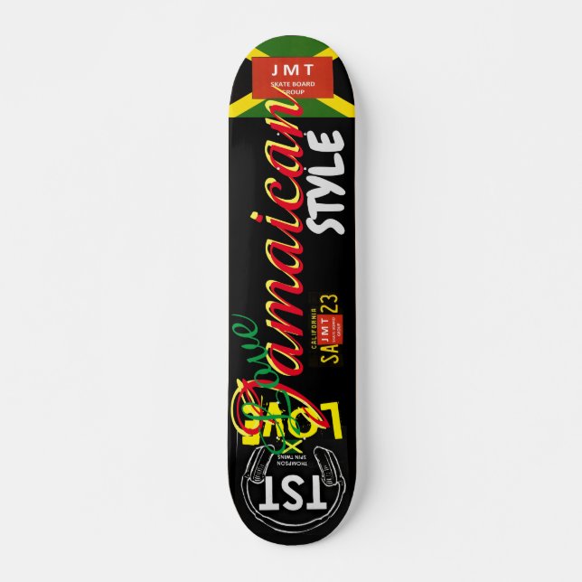LOVE JAMAICAN STYLE  Skateboard, 7¾" Deck Skateboard (Front)
