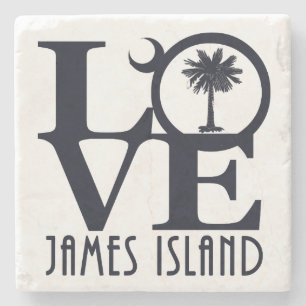 LOVE James Island Stone Coaster