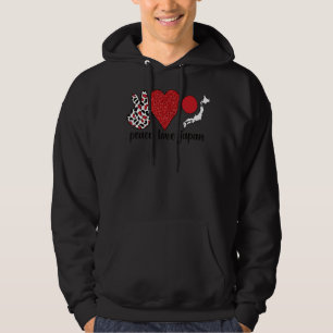 Love Japan Proud Japanese Flag Japanese Roots Hoodie