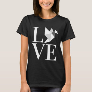 LOVE Japanese Origami Bird Hobby T-Shirt