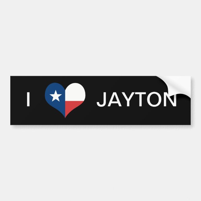 LOVE JAYTON BUMPER STICKER (Front)