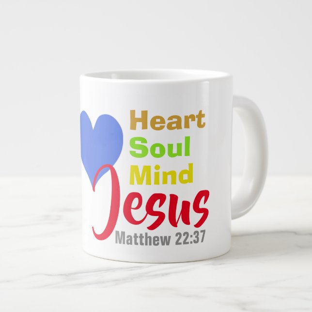 Love Jesus  - Jumbo Mug (Front Right)