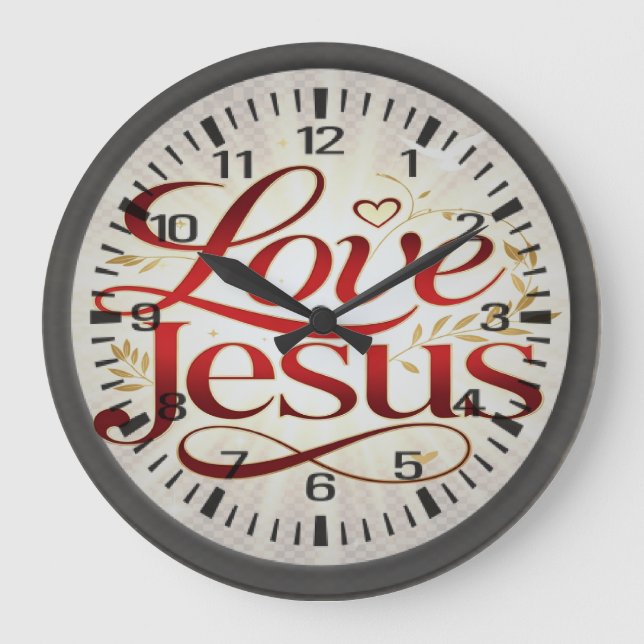 Love Jesus Large Clock (Front)