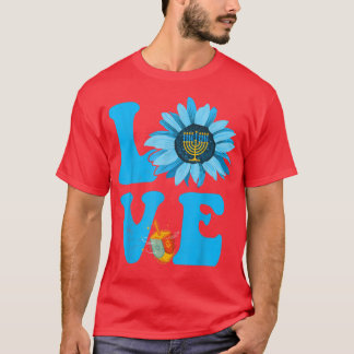Love Jewish Daisy Hanukkah Pyjamas Chanukah Day Fa T-Shirt