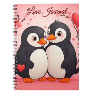 Love Journal - Penguin Love Notebook