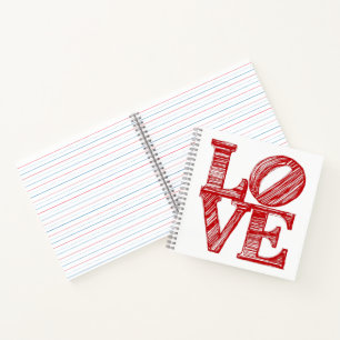 LOVE Journals , Valentine's day gift Notebook