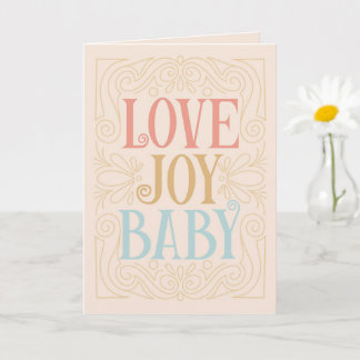 Love Joy Baby - New Baby Congratulations Card