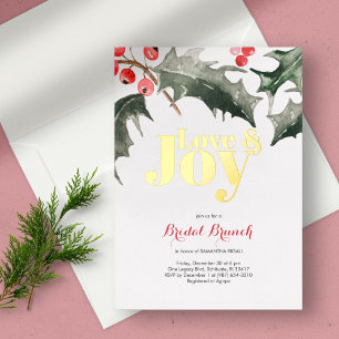 Love & Joy Botanical Holly & Berries Bridal Shower
