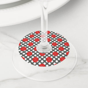 Love & Joy Come To You Holiday Party Guest Name Wine Glass Tag