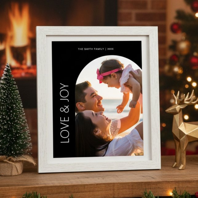 Love & Joy Cosy 1 Family photo  Christmas Card (Creator Uploaded)
