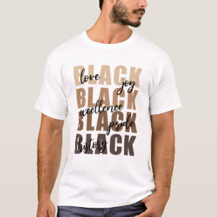 Love Joy Excellence Price Black History Month Afri T-Shirt