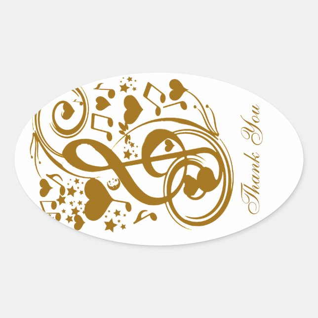 Love & Joy-Gold_ Oval Sticker (Front)