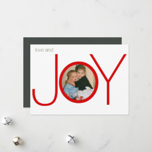 Love & Joy Merry Christmas Photo Holiday Card