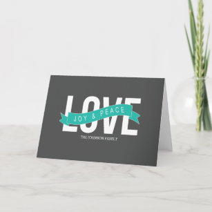 love, joy & peace holiday card