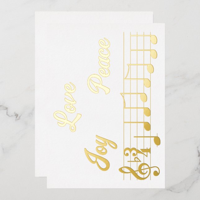 Love Joy Peace Music Notes Merry Christmas (Front/Back)