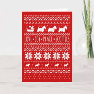 Love Joy Peace Scotties Festive Christmas Holiday