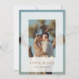 Love & Joy Vellum Overlay Holiday Photo Card