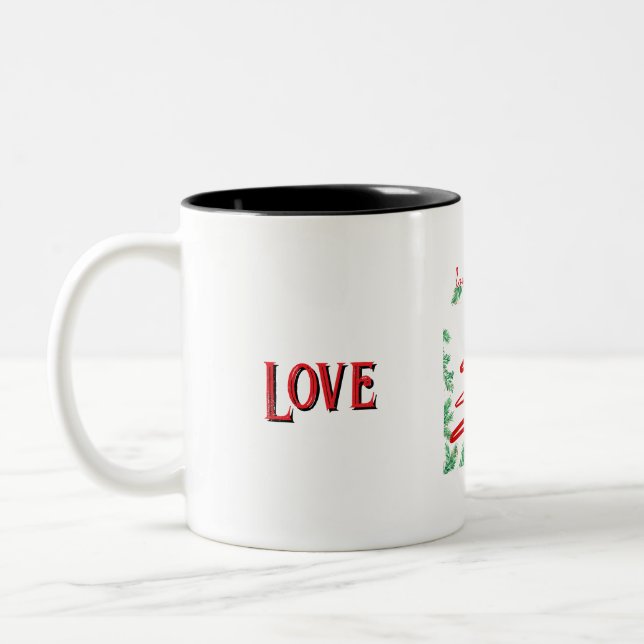 love &joyful Two-Tone coffee mug (Left)