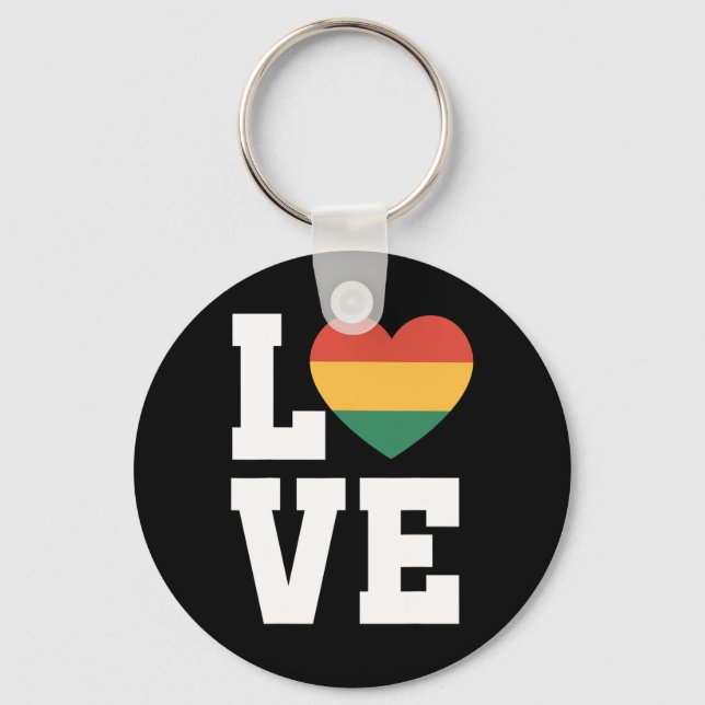Love Juneteenth 1865 Pride African American Celebr Key Ring (Front)