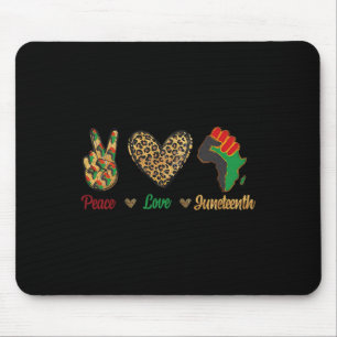 Love Juneteenth Black Pride Independence Day Leopa Mouse Pad