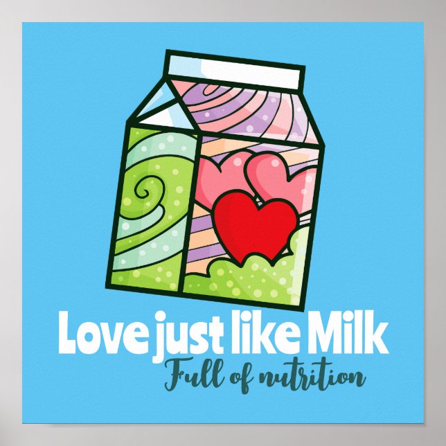 Love just like milk poster (Front)
