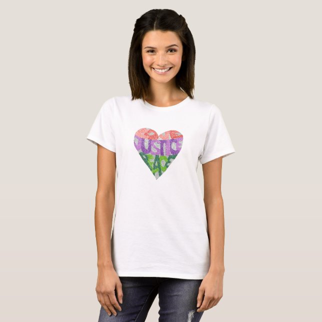 Love, Justice, Peace - Women's Tee (Front Full)