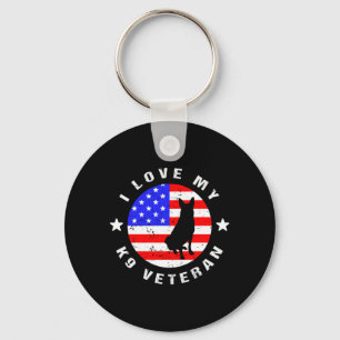 Love K9 Veteran - Military Police Dog Performance Key Ring