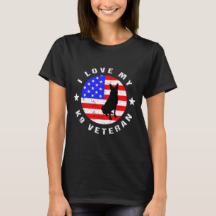 Love K9 Veteran - Military Police Dog Performance T-Shirt