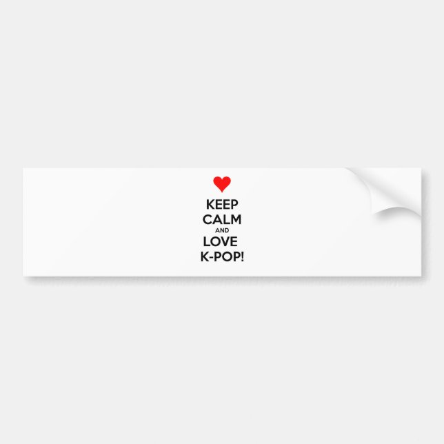 Love K-Pop! Bumper Sticker (Front)
