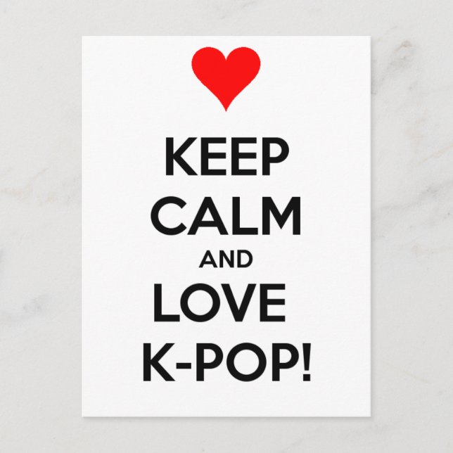 Love K-Pop! Postcard (Front)