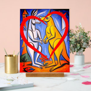 Love Kangaroos Australian Animal Acrylic Sign