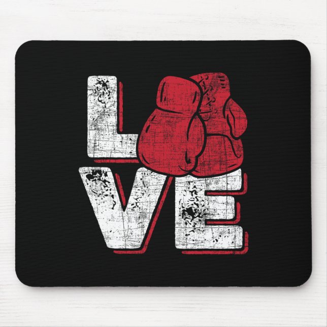 Love - Kickboxer Kickboxing Fitness Workout Martia Mouse Pad (Front)